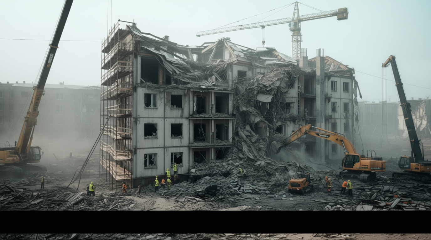 Восстановление конструкций зданий и сооружений после бомбёжки: методы и технологии от Ювикс Групп